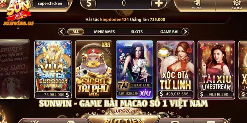 Các Game Đổi Thưởng Nổi Bật Trong Sunwin